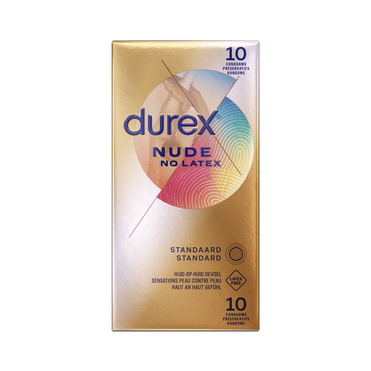 Doos Durex Nude No Latex latexvrije condooms, 10 stuks, vooraanzicht