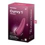 Doos van de Satisfyer Curvy 1 luchtdrukvibrator in bordeauxrood