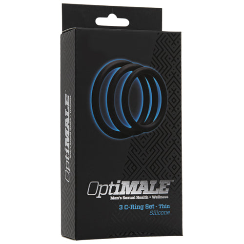 Verpakking OptiMALE 3 C-Ring Set dunne siliconen cockringen