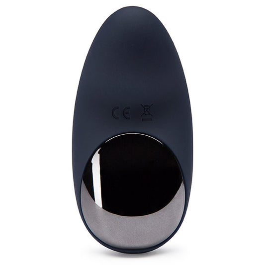 Fifty Shades Darker Delicious Tingles handvibrator in donkerblauw met chromen onderzijde