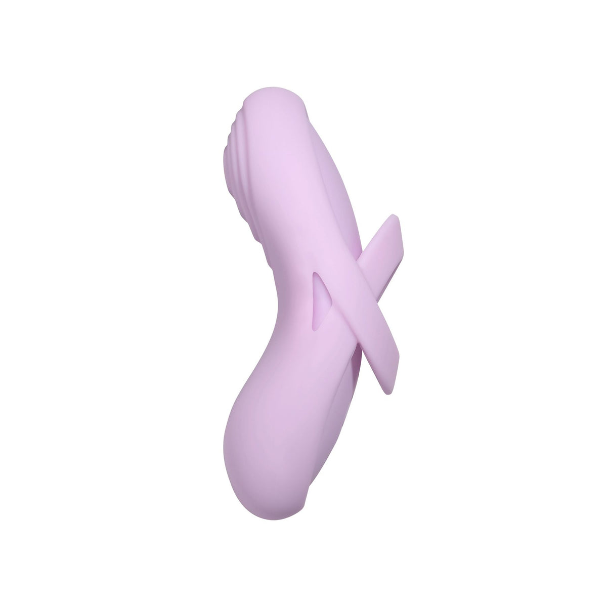 Zijaanzicht van de gebogen vingervibrator met lussen bovenop, Svakom Echo 2