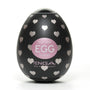 Tenga Easy Beat Egg Lover zwart met roze hartjes en roze label