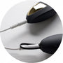 Detail van hoogwaardige siliconen materiaal van paarse Spot 2-in-1 vibrator