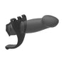 Complete holle strapon met basisplaat, clipverbindingen en contoured stimulatiepad