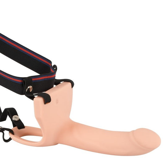 Close-up detail van premium siliconen materiaal en bevestigingspunten holle strap-on