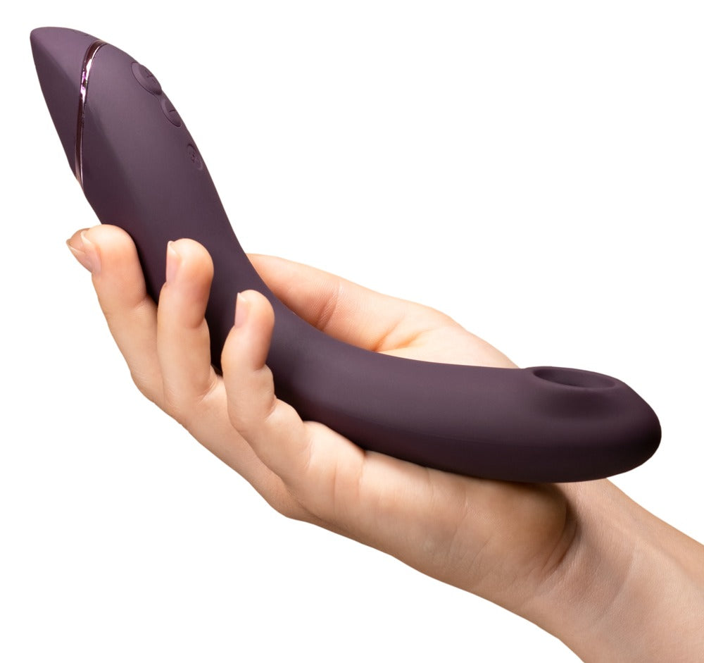 Womanizer OG in een hand, zo ziet u de boog en het formaat van deze G-spotvibrator
