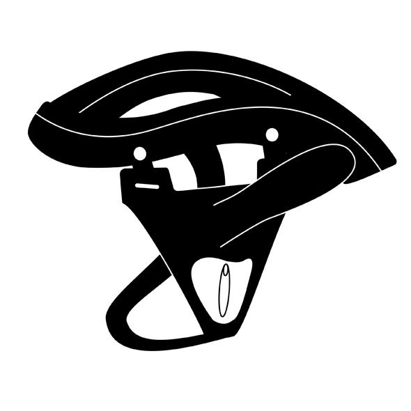 Complete zwarte strap-on set met harnas getoond vanuit bovenaanzicht