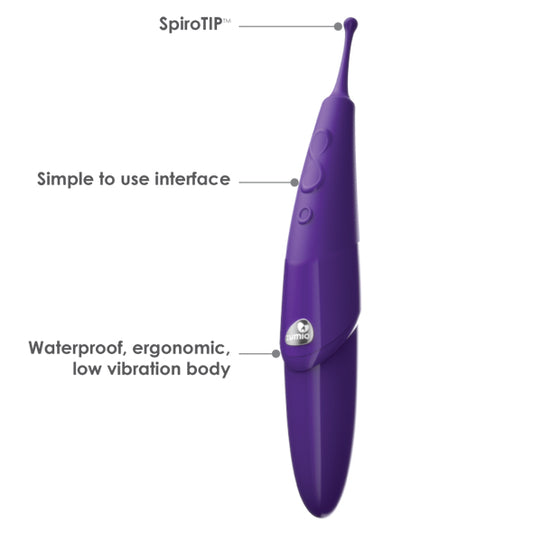 Bovenaanzicht Zumio E intimate wellness product met ergonomische vorm