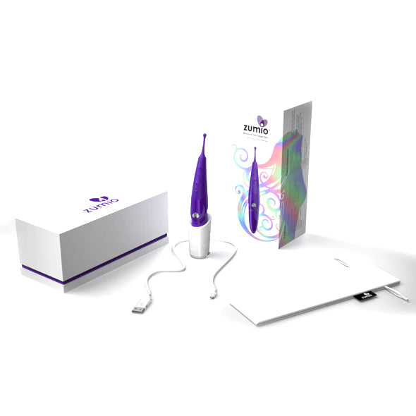 Complete Zumio E productset met verpakking en toebehoren uitgelegd