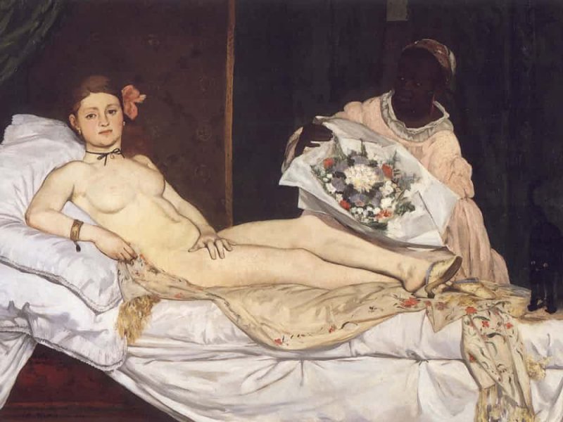 erotisch naakt schilderij van eduard manet