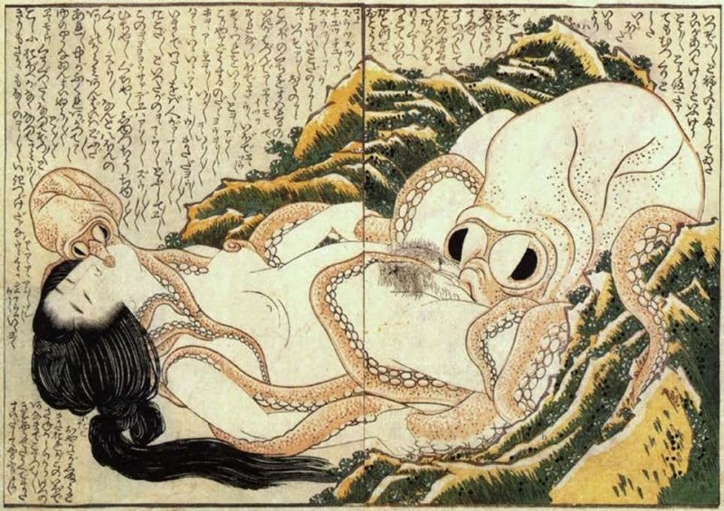 hokusai, beroemd erotisch werk, shunga art