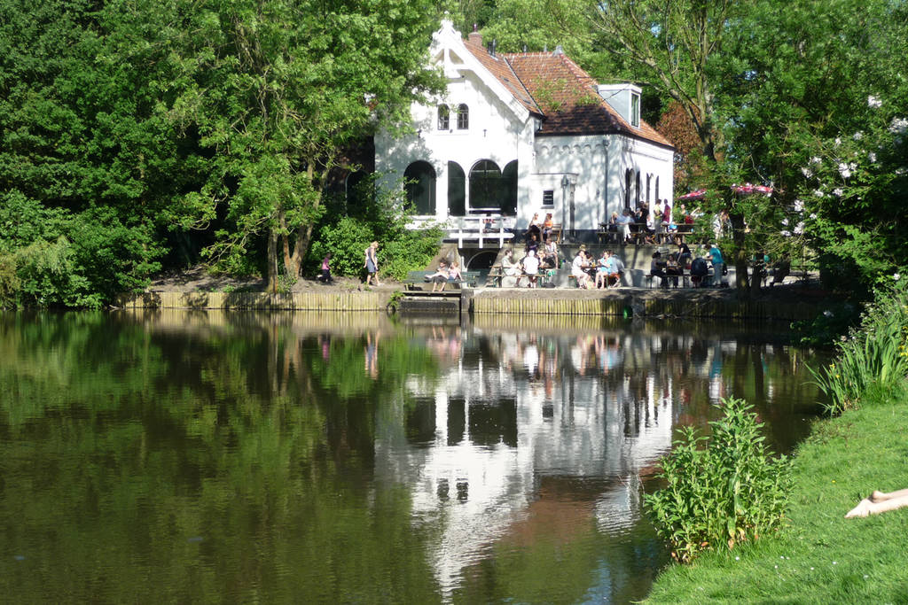 romantisch terras in amsterdam, 't nieuwe diep