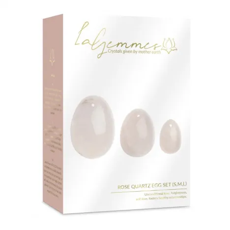 Yoni eggs set rozenkwarts, in verpakking
