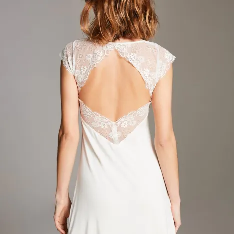 Vanilla chemise wit achterkant