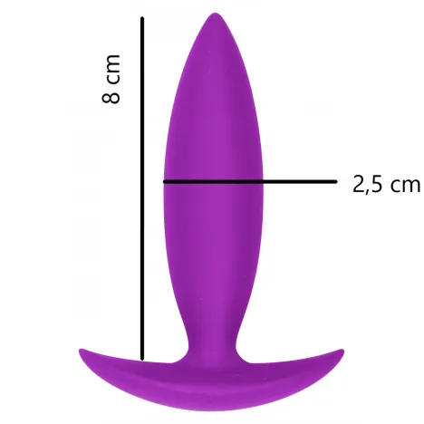 Buttplug voor beginners in paars met maten
