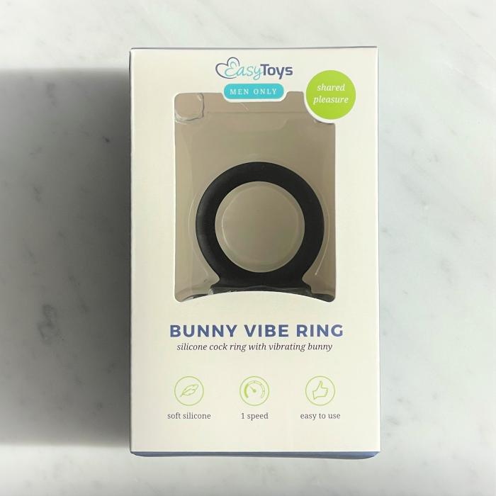 Bunny Vibe ring, vibrerende cockring in verpakking, getest en beoordeeld