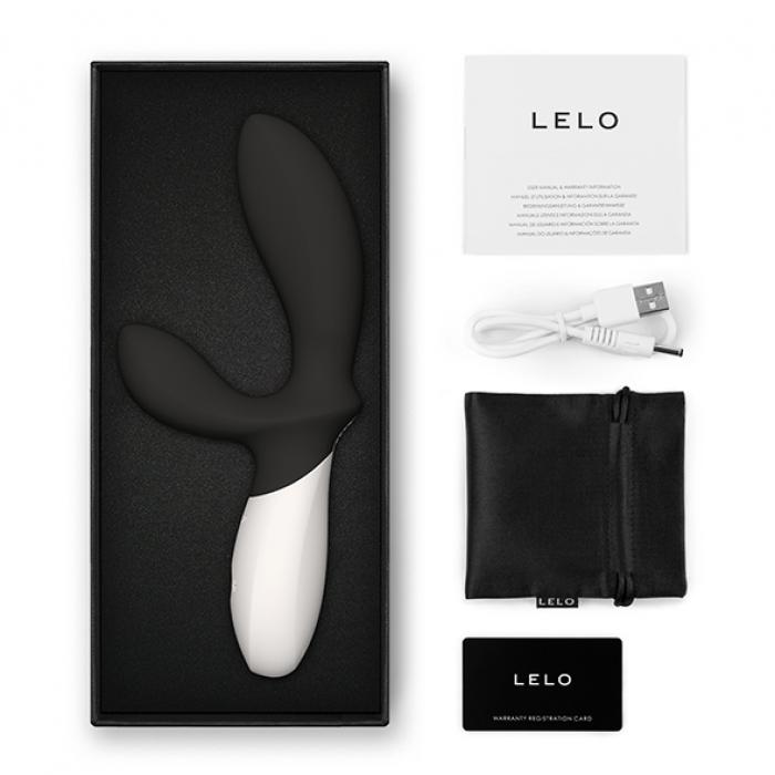 Loki Wave prostaatvibrator van Lelo in zwart, compleet