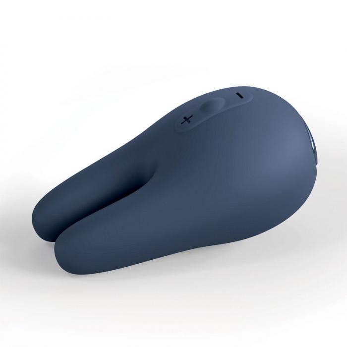 Jimmy Jane Form 2 vibrator in blauw van zijkant