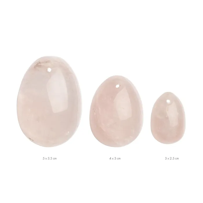 Rozenkwarts yoni eggs, afmetingen