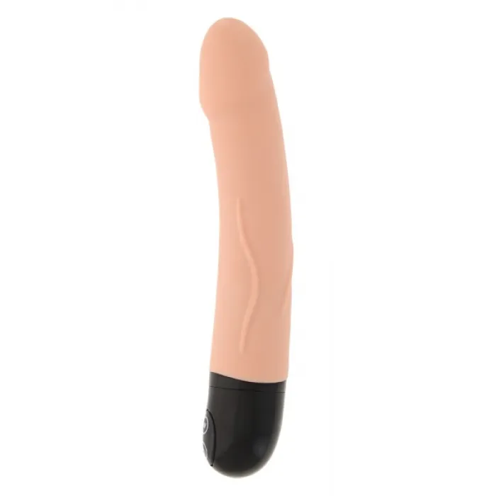 goede penisvormige vibrator op batterijen huidskleur M