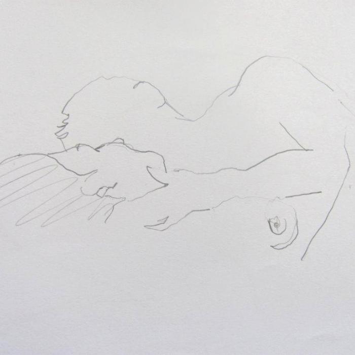 Erotische tekening van Mart Franken, no.4 VERKOCHT
