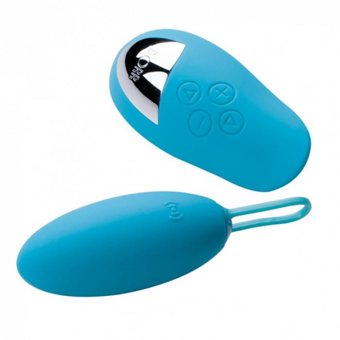 spot, vibrerend eitje en vibrator in het aqua blauw
