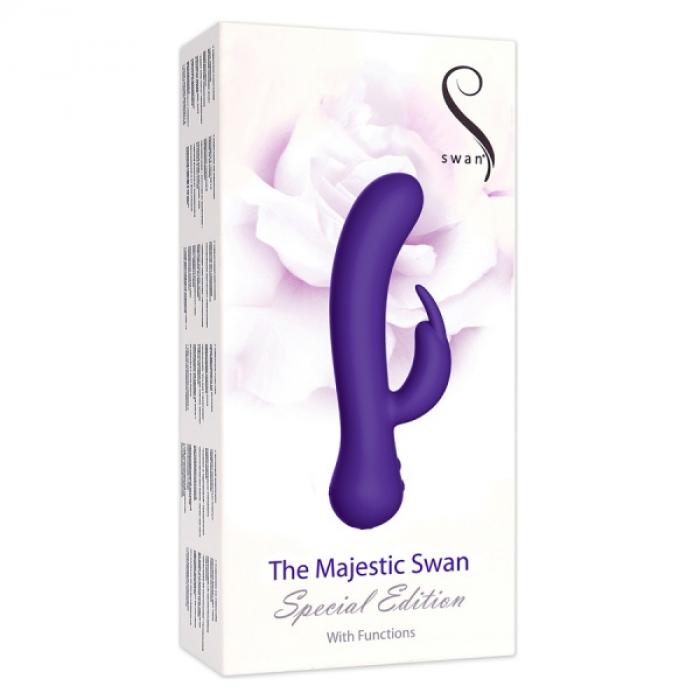 The Majestic Swan Special Edition, krachtige rabbit vibrator, verpakking